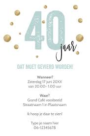 40 jaar uitnodiging