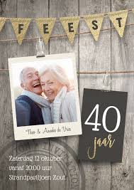 uitnodiging 40 jarig huwelijk