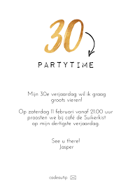 uitnodiging 30 jaar