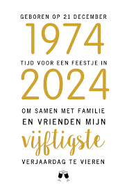 uitnodiging 50 jaar verjaardag