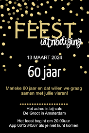 uitnodiging 60 jaar verjaardag