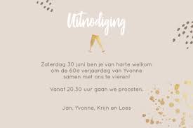 uitnodiging verjaardag 60 jaar