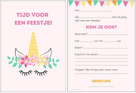 uitnodiging kinderfeestje zelf maken