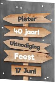 houten uitnodiging