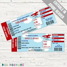 vliegticket uitnodiging