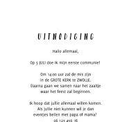 voorbeeld communie uitnodiging