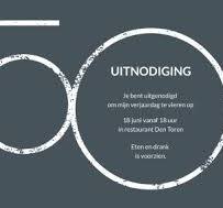 50e verjaardag uitnodiging