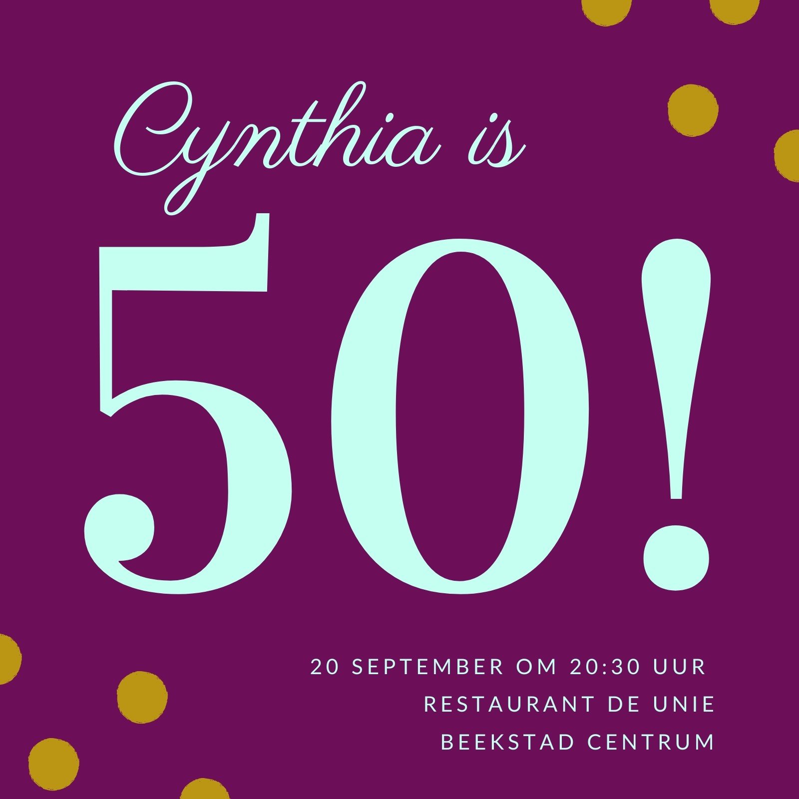 digitale uitnodiging maken 50 jaar