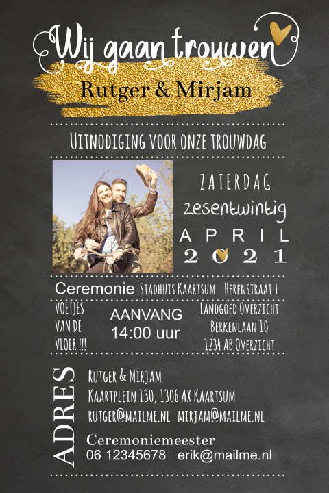 goedkope uitnodiging bruiloft