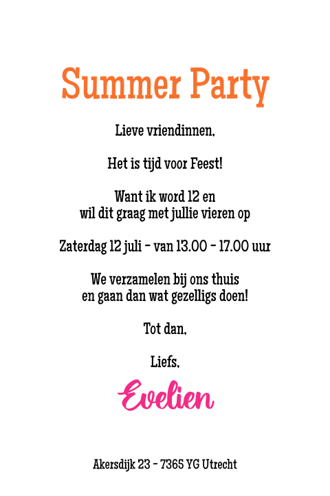 kant en klare uitnodigingen