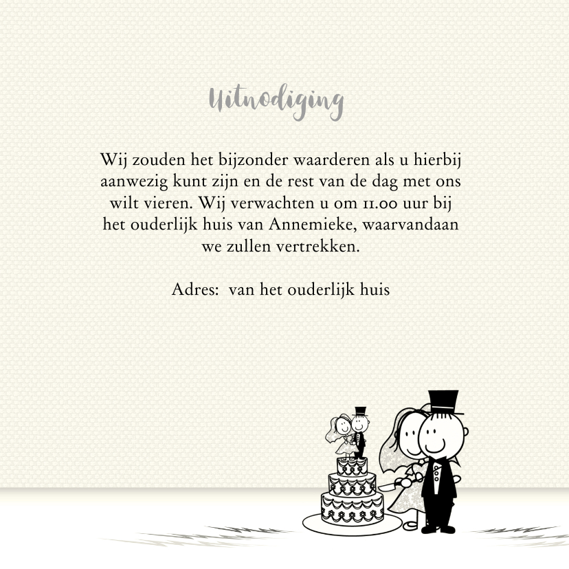 ontwerp uitnodiging huwelijk