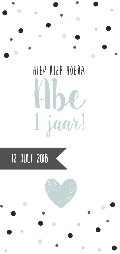 uitnodiging feestje 1 jaar