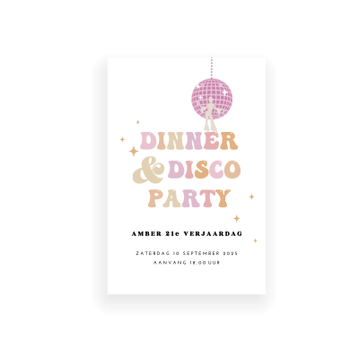 uitnodiging kinderfeestje disco