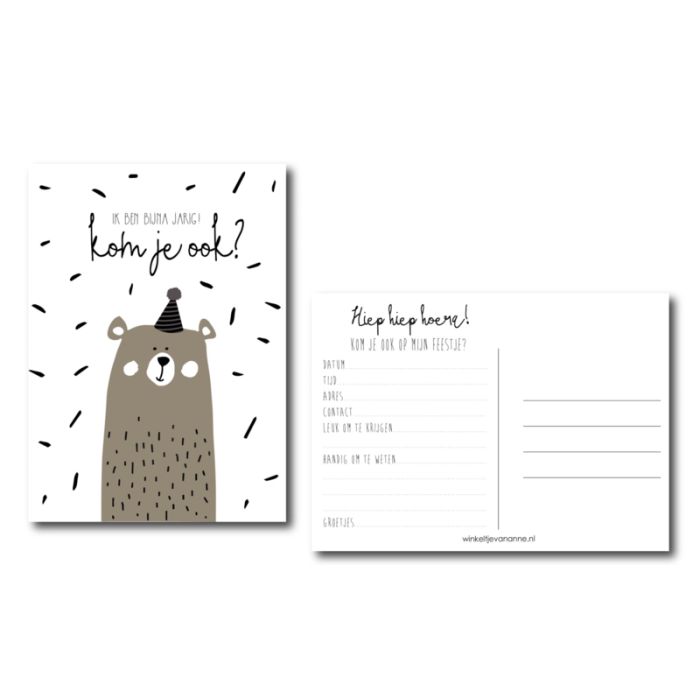 uitnodiging kinderfeestje tekst