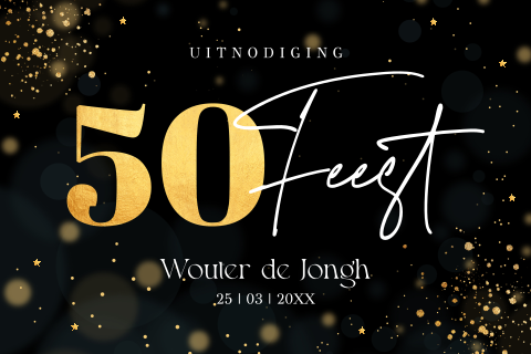 uitnodiging maken 50 jaar man