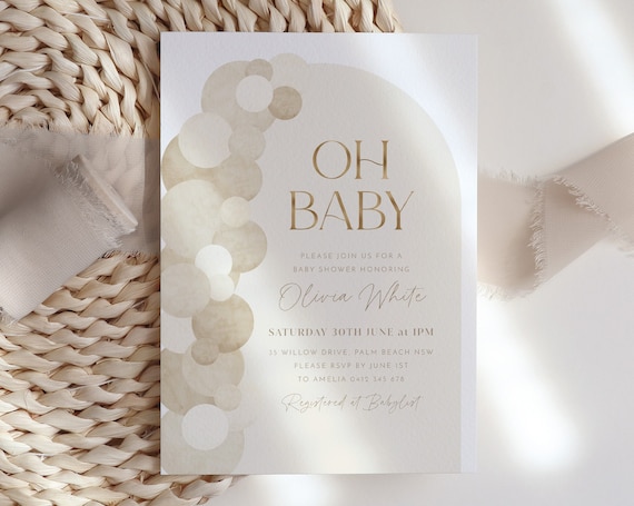 uitnodiging voor babyshower