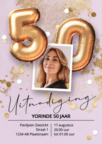 uitnodigingskaart maken 50 jaar