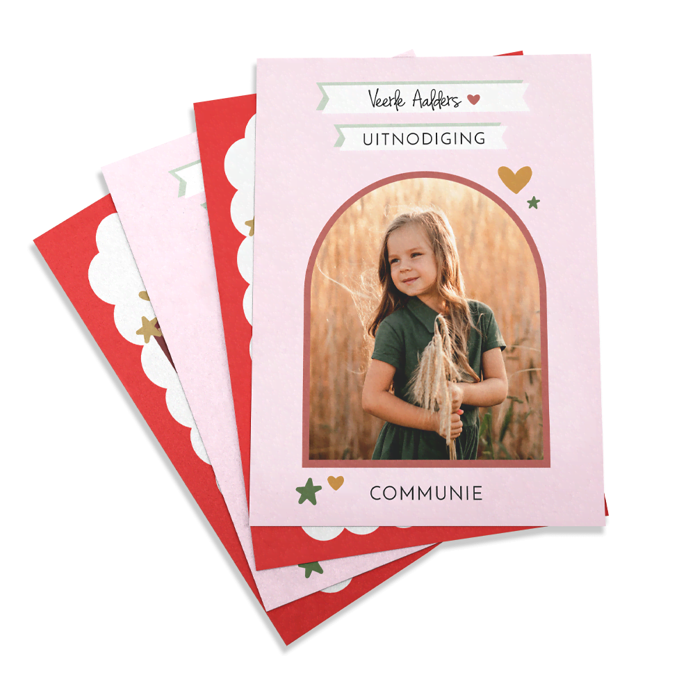 communiekaartjes ontwerpen
