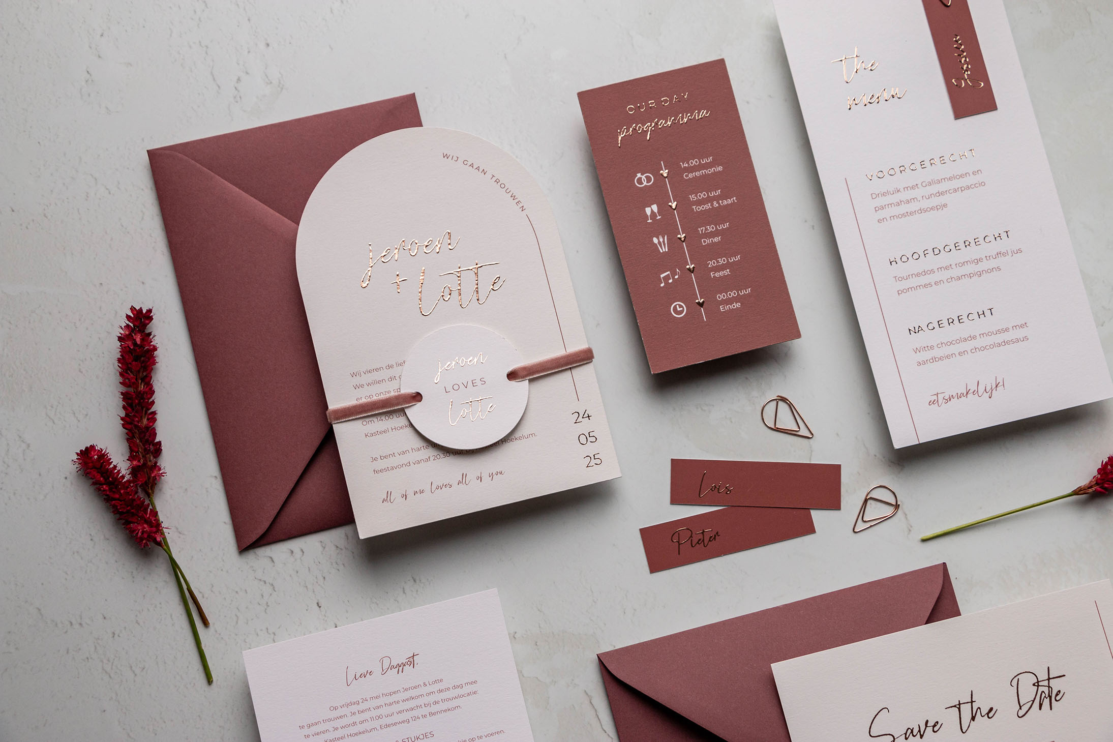 trouwkaart eigen ontwerp