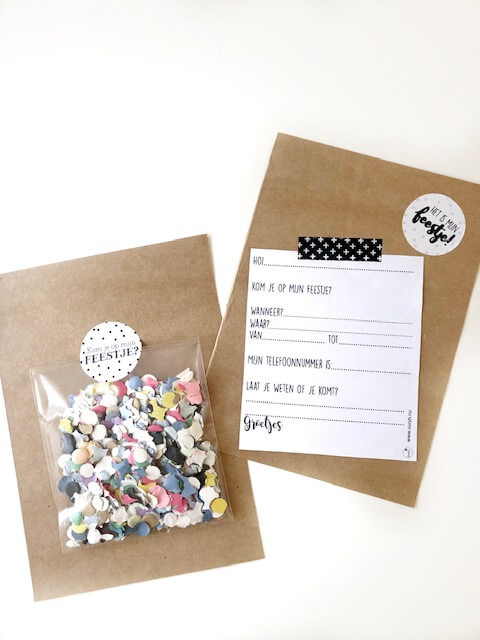 uitnodiging feestje zelf maken