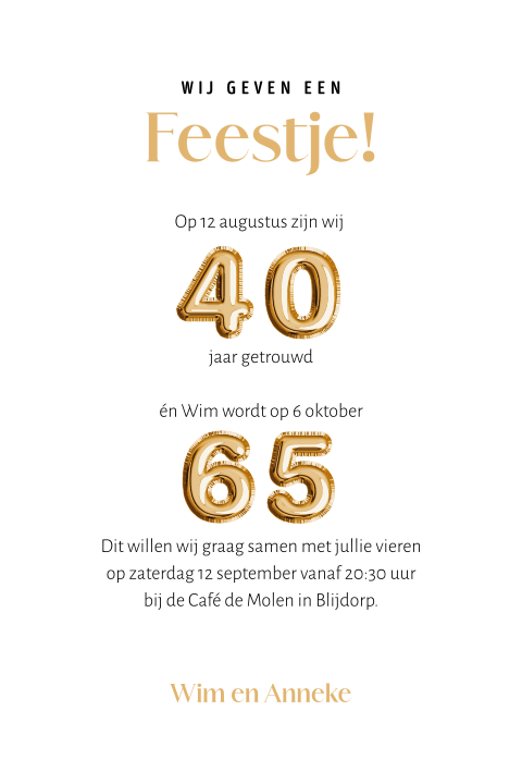 uitnodiging feestje zelf maken