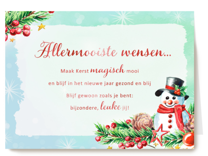 speciale kerstkaart