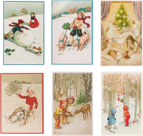 antieke kerstkaarten