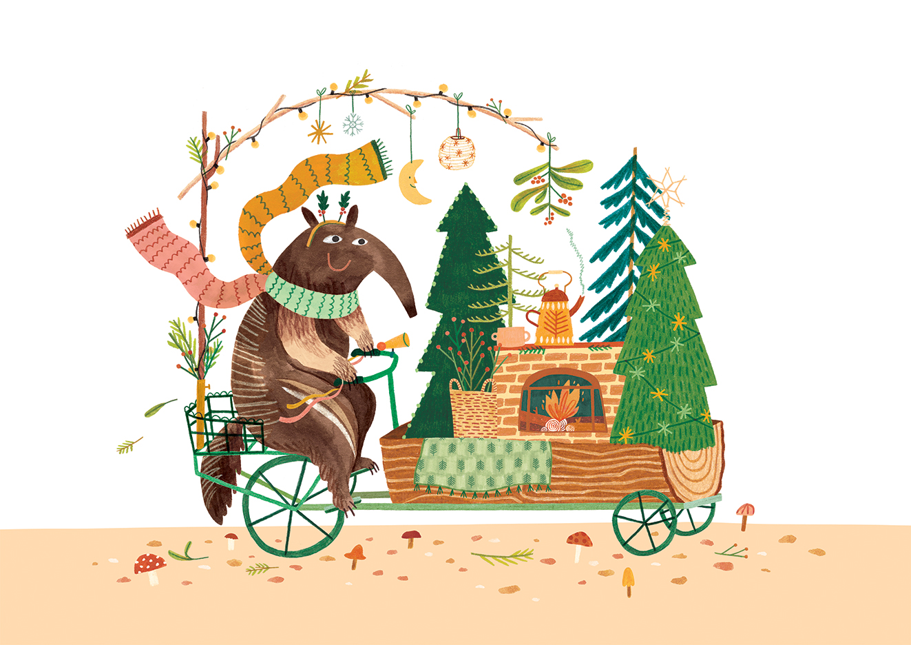 kerstkaart dieren