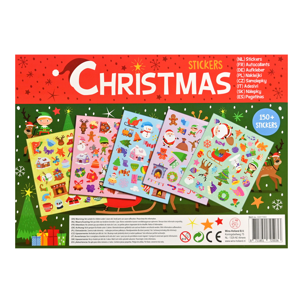 kerstkaart stickers