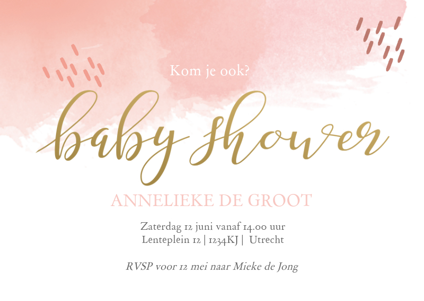digitale uitnodiging babyshower