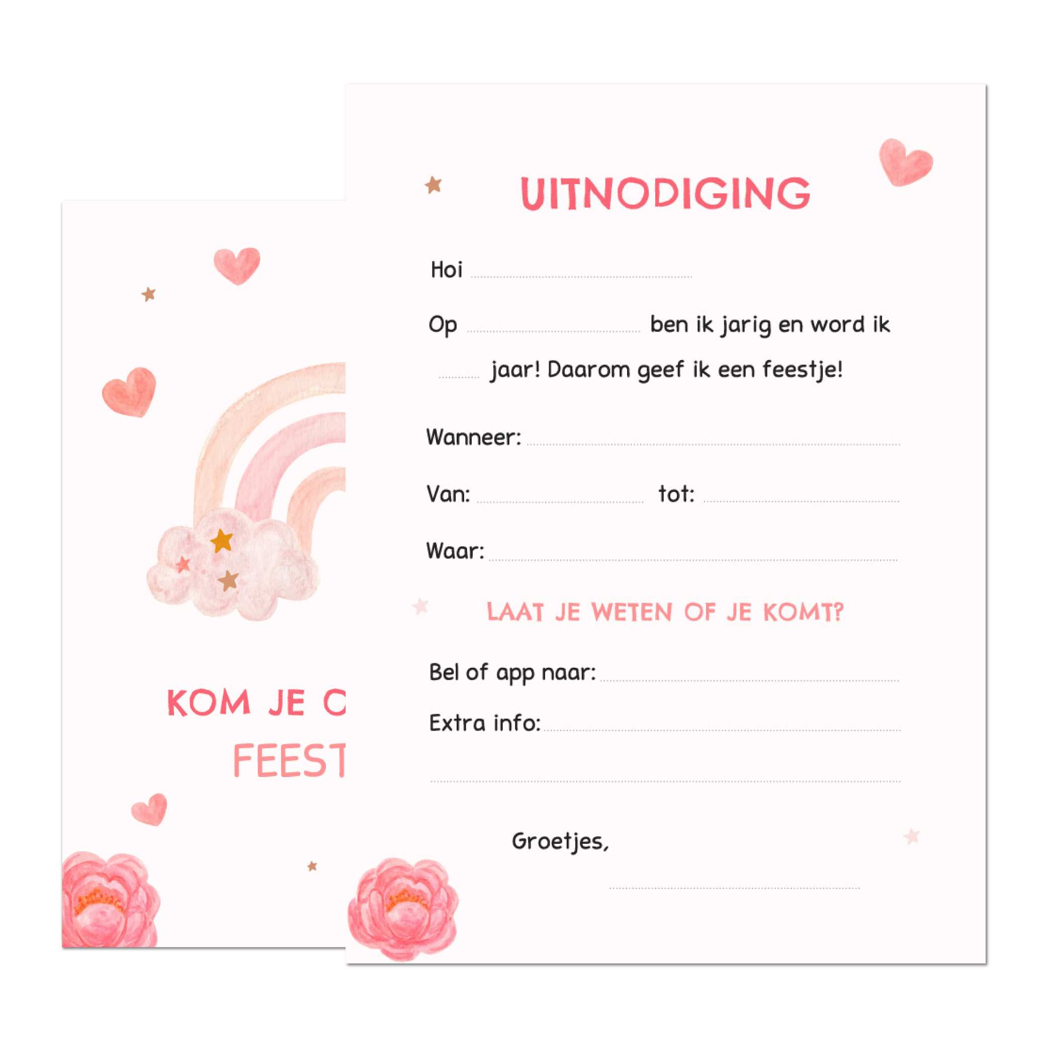 digitale uitnodiging maken kinderfeestje